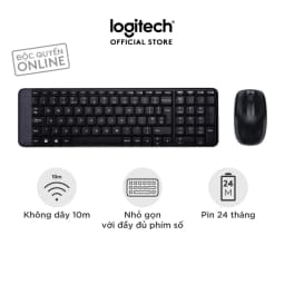 Thumbnail Combo chuột phím không dây Logitech MK215 - nhỏ gọn, có phím số, 1 đầu thu USB 2