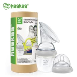 Thumbnail Combo cốc hứng sữa Gen.3 160ml kèm núm ti size S Haakaa. Chất liệu silicone cao cấp, an toàn. Không BPA, PVC, phthalate 3
