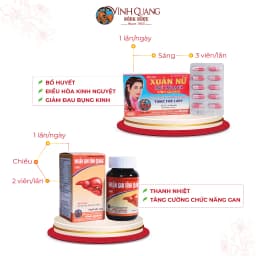 Thumbnail Combo Điều Kinh Thải Độc VĨNH QUANG - Bổ huyết, Mát gan chăm sóc cho Phụ Nữ - Viên nang không đường 2