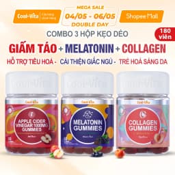 Thumbnail Combo Kẹo Dẻo Giấm Táo, Kẹo Dẻo Melatonin Và Kẹo Dẻo Collagen - 3 Hộp (60 viên x 3g)/hộp 1