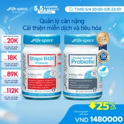 Thumbnail Combo Men vi sinh Life Space Shape B420 60 viên và Double Strength Probiotic 30 viên Prebiotic 1