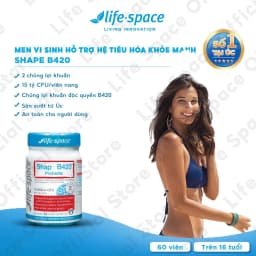 Thumbnail Combo Men vi sinh Life Space Shape B420 60 viên và Double Strength Probiotic 30 viên Prebiotic 2