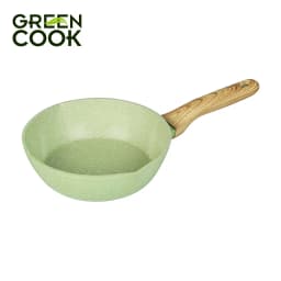 Thumbnail Combo nồi và chảo men đá chống dính PFOA free 20cm miệng rót Green Cook 231-20cm 4