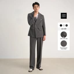 Thumbnail COMBO quần áo blazer kẻ sọc quần suông kẻ sọc ARMCEO dáng suông rộng hack dáng che khuyết điểm siêu tốt -SB02 1