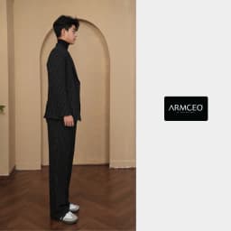 Thumbnail COMBO quần áo blazer kẻ sọc quần suông kẻ sọc ARMCEO dáng suông rộng hack dáng che khuyết điểm siêu tốt -SB02 3