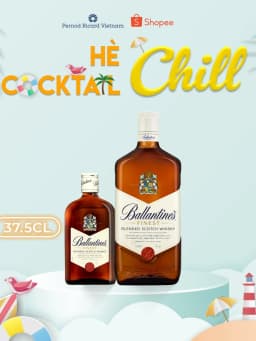 Thumbnail Combo Rượu whisky Ballantines Finest Nồng Độ Alc 40% 700ml và Ballantines Finest  350ml  2 chai Không Kèm Hộp 1