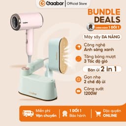 Thumbnail 【Combo Sales】Gaabor 08 bàn ủi hơi nước cầm tay HM-M01A và Máy sấy tóc 2 chiều GHD-N1000D 1