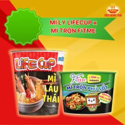 Thumbnail Combo Thùng 24 ly mì lẩu thái LifeCup + Thùng 12 tô trộn Fitme 1