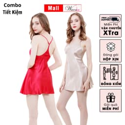 Thumbnail Combo váy ngủ lụa mềm mịn WANNABE đầm ngủ quyến rũ từng chi tiết, thanh lịch từng khoảng khắc DNS86 2