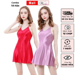 Thumbnail Combo váy ngủ lụa mềm mịn WANNABE đầm ngủ quyến rũ từng chi tiết, thanh lịch từng khoảng khắc DNS86 3