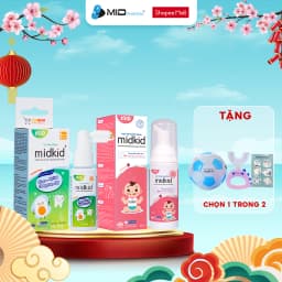 Thumbnail Combo Xịt chống sâu răng Midkid vị nho 30ml + Bọt tâp đánh răng Midkid vị dâu 60ml cho bé từ 1 tuổi 1
