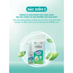 Thumbnail Combo Xịt chống sâu răng Midkid vị nho 30ml + Bọt tâp đánh răng Midkid vị dâu 60ml cho bé từ 1 tuổi 3