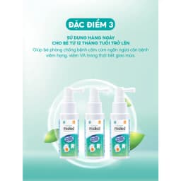 Thumbnail Combo Xịt chống sâu răng Midkid vị nho 30ml + Bọt tâp đánh răng Midkid vị dâu 60ml cho bé từ 1 tuổi 4