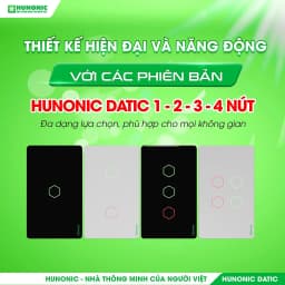 Thumbnail Công Tắc Cảm Ứng Hunonic Datic Bluetooth Mesh, Công Tắc Điều Khiển Từ Xa Qua Điện Thoại - HNSB 1