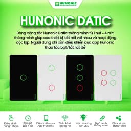 Thumbnail Công Tắc Cảm Ứng Wifi Giá Rẻ, Công Tắc Điều Khiển Từ Xa Qua Điện Thoại Hunonic Datic - HNSW 3