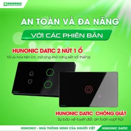 Thumbnail Công Tắc Cảm Ứng Wifi Giá Rẻ, Công Tắc Điều Khiển Từ Xa Qua Điện Thoại Hunonic Datic - HNSW 4