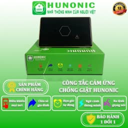 Thumbnail Công Tắc Cảm Ứng Wifi Thông Minh Hunonic, Giá Rẻ, Công Tắc Hẹn Giờ, Điều Khiển Từ Xa Qua Điện Thoại 1