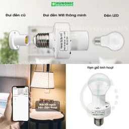 Thumbnail Công Tắc Cảm Ứng Wifi Thông Minh Hunonic, Giá Rẻ, Công Tắc Hẹn Giờ, Điều Khiển Từ Xa Qua Điện Thoại 3
