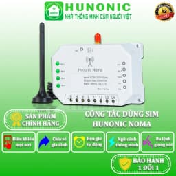 Thumbnail Công Tắc Thông Minh Hunonic Noma Dùng Sim, Điều Khiển Mọi Thiết Bị Từ Xa Qua Điện Thoại - HNNOMA4CH 1