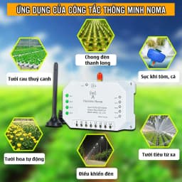 Thumbnail Công Tắc Thông Minh Hunonic Noma Dùng Sim, Điều Khiển Mọi Thiết Bị Từ Xa Qua Điện Thoại - HNNOMA4CH 2