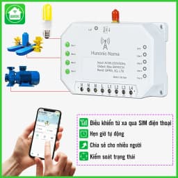 Thumbnail Công Tắc Thông Minh Hunonic Noma Dùng Sim, Điều Khiển Mọi Thiết Bị Từ Xa Qua Điện Thoại - HNNOMA4CH 4