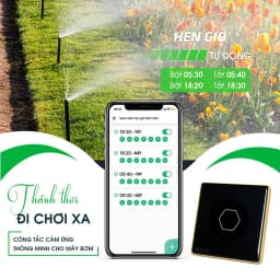 Thumbnail Công Tắc Thông Minh Wifi Hunonic, Công Tắc Điều Khiển Từ Xa Qua Điện Thoại Hình Vuông - HNSV 2