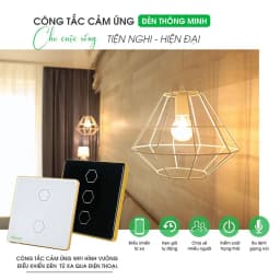 Thumbnail Công Tắc Thông Minh Wifi Hunonic, Công Tắc Điều Khiển Từ Xa Qua Điện Thoại Hình Vuông - HNSV 4
