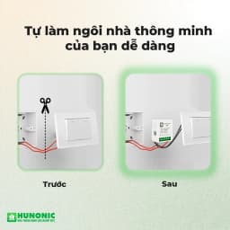Thumbnail Công Tắc Thông Minh Wifi Hunonic Mini, Công Tắc Điều Khiển Từ Xa Qua Điện Thoại - HNMN02 4
