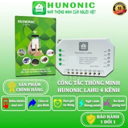 Thumbnail Công Tắc Wifi Lahu, Công Tắc Hẹn Giờ Không Cần Internet RTC Hunonic, Công Suất Lên Đến 4000W - LAHU 1