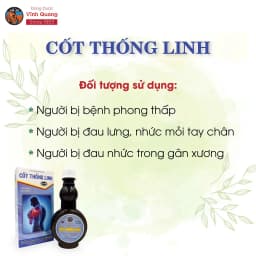 Thumbnail Cốt Thống Linh VĨNH QUANG chai 280ml - Hỗ trợ hoạt huyết, phong thấp, thấp khớp, đau lưng 3