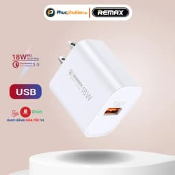 Thumbnail Củ sạc 18w Remax U119 1 cổng USB dành cho tai nghe điện thoại smart watch - Phúc Phụ Kiện 1