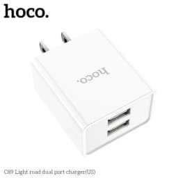 Thumbnail Củ sạc Hoco C89 2 cổng USB, sạc nhanh 2.1A Max, thích hợp với nhiều dòng điện thoại, chân cắm tiêu chuẩn US 3
