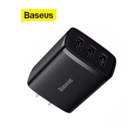 Thumbnail Củ sạc nhanh 17W Baseus Compact Charger 3 cổng USB chân cắm US sạc nhiều thiết bị cùng lúc( Đen ) 2