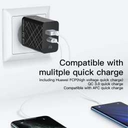 Thumbnail Củ sạc nhanh 2 cổng PD / USB / 3A 22.5W sạc nhanh cho iPhone, iPad, Samsung, Xiaomi, Huawei, Oppo 1