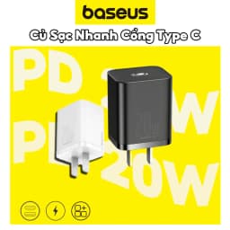 Thumbnail Củ Sạc Nhanh 20W CHÍNH HÃNG Baseus Super Si Cổng Kết Nối Chuẩn Type C - Nhỏ Gọn - Chống Cháy Nổ 1