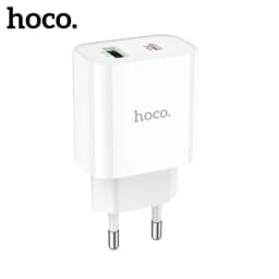Thumbnail Củ sạc nhanh 20W Hoco C80A Plus 2 cổng USB/18W - PD 20W hố trợ sạc nhanh cho Smartphone 2