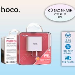 Thumbnail Củ Sạc Nhanh 20W Hoco Chân Dẹt, Nhỏ Gọn, Chống Quá Nhiệt Dùng Cho Các Dòng SamSung,IP,Oppo,Xiaomi... 1