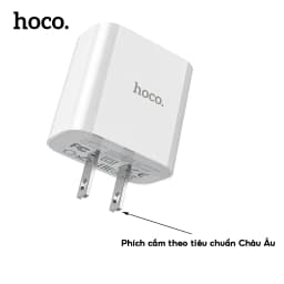 Thumbnail Củ Sạc Nhanh 20W Hoco Chân Dẹt, Nhỏ Gọn, Chống Quá Nhiệt Dùng Cho Các Dòng SamSung,IP,Oppo,Xiaomi... 3