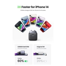 Thumbnail Củ sạc nhanh 20W UGREEN CD318 | Công nghệ GaN | Cổng type C sạc nhanh PD3.0 QC3.0 | Bảo hành 18 tháng 1 đổi 1 - 90902 1