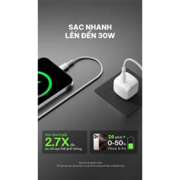 Thumbnail Củ sạc nhanh 30W Belkin PD PPS Cubic Wall Charger | Sạc nhanh, Nhỏ Gọn, An toàn cao, Công nghệ mới 4