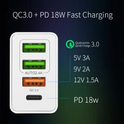 Thumbnail Củ Sạc Nhanh 48W 3 USB + PD 18w 3.0 Chất Lượng Cao Pffee 1