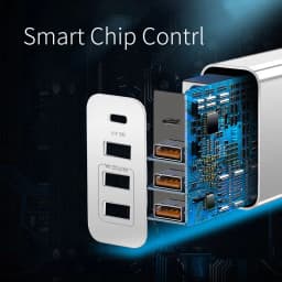 Thumbnail Củ Sạc Nhanh 48W 3 USB + PD 18w 3.0 Chất Lượng Cao Pffee 2