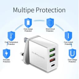 Thumbnail Củ Sạc Nhanh 48W 3 USB + PD 18w 3.0 Chất Lượng Cao Pffee 4