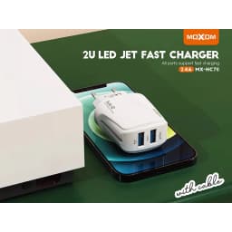 Thumbnail Củ sạc nhanh 5V 2.4A MOXOM HC70 2 Cổng USB AUTO-ID sạc nhanh cho iPhone, iPad, Smartphone Android 4