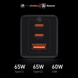 Thumbnail Củ sạc nhanh Baseus 65w GaN5 pro chính hãng Baseus - Phúc Phụ Kiện bảo hành 12 tháng 1 đổi 1 2