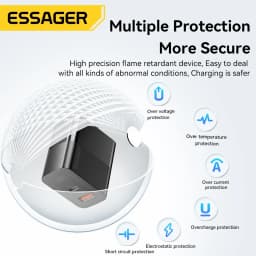 Thumbnail Củ sạc nhanh ESSAGER nhiều cổng USB C 33W thích hợp cho iP 14 13 12 11 Pro Max XS 8 Plus iPd Pro Air Mini 4