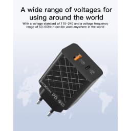 Thumbnail Củ sạc nhanh MOXOM HC27 QC 3.0 PD 3.0 22.5W 2 cổng sạc nhanh cho iPhone, iPad, Samsung, Xiaomi, Huawei, Oppo 4