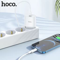 Thumbnail Củ Sạc Nhanh PD 20W CHÍNH HÃNG Hoco Dùng Cho IP,Samsung,XiaoMi,Oppo Chất Liệu Nhựa PC Chống Cháy Nổ 4