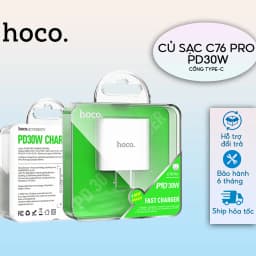 Thumbnail Củ Sạc Nhanh PD 30W CHÍNH HÃNG HOCO Sử Dụng Cho Các Dòng ĐT Smartphone SamSung,IP,Oppo,Xiaomi 1