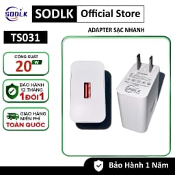 Thumbnail Củ sạc nhanh Sodlk TS031 Công Suất 5V~3A/9V~2.5A/12V~1.88A Rành Cho Loa Bluetooth, Loa Di Động Công Suất Lớn 1